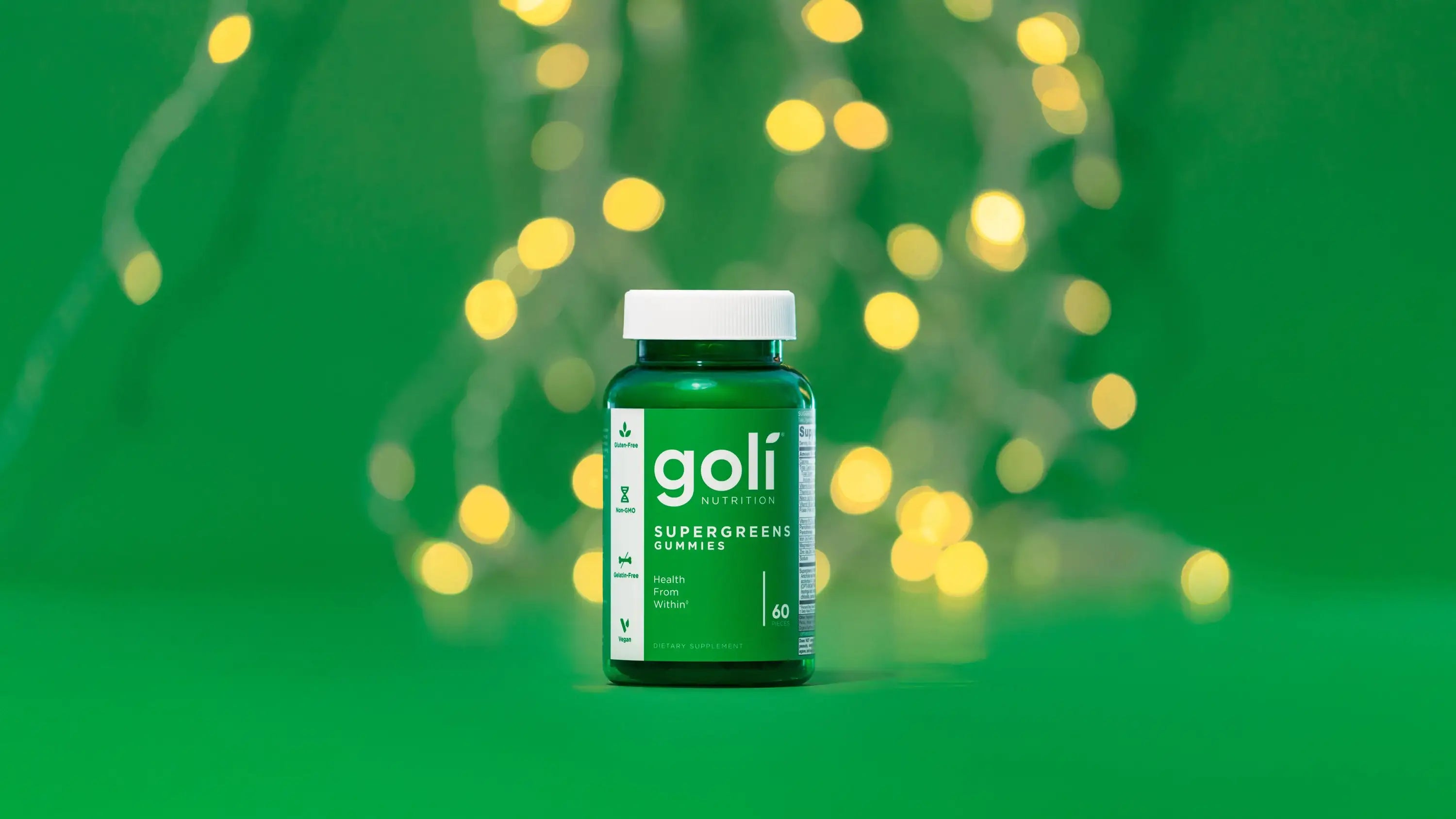 MP 1 Bottle of Goli SuperGreen Vitamin Gummy - 60 Count - Essential Vitamins and Minerals - Plant-Based, Vegan, Gluten-Free & Gelatin Free - Health from Within