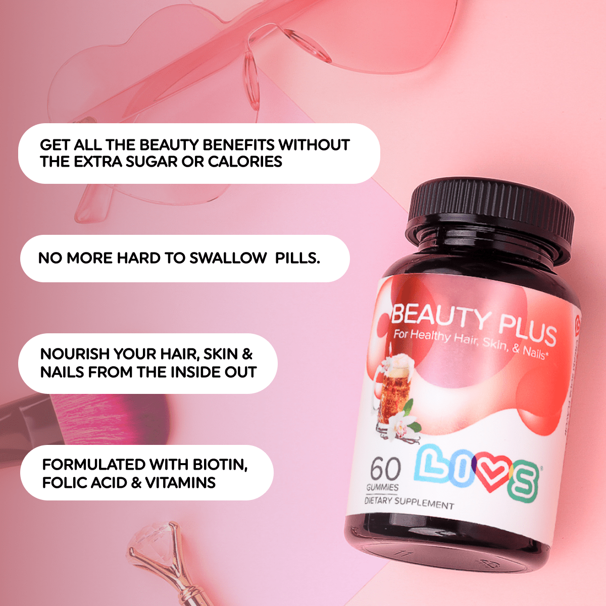 Beauty Plus Gummies (hair, skin, & nails)