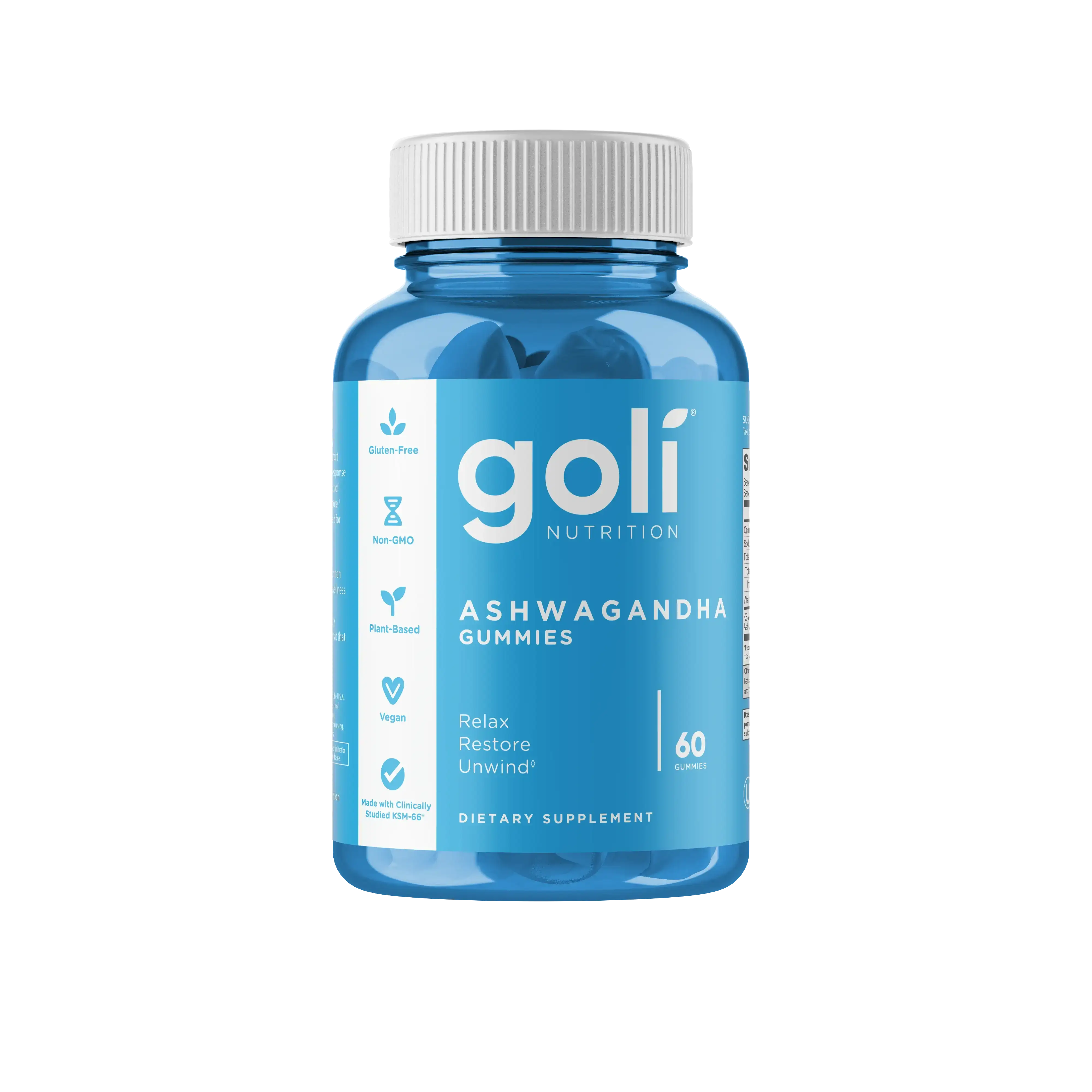 MP 1 Bottle of Goli Ashwagandha & Vitamin D Gummy 60 Count - Relax. Restore. Unwind. (Mixed Berry, KSM-66, Vegan, Plant Based, Non-GMO, Gluten-Free & Gelatin Free)