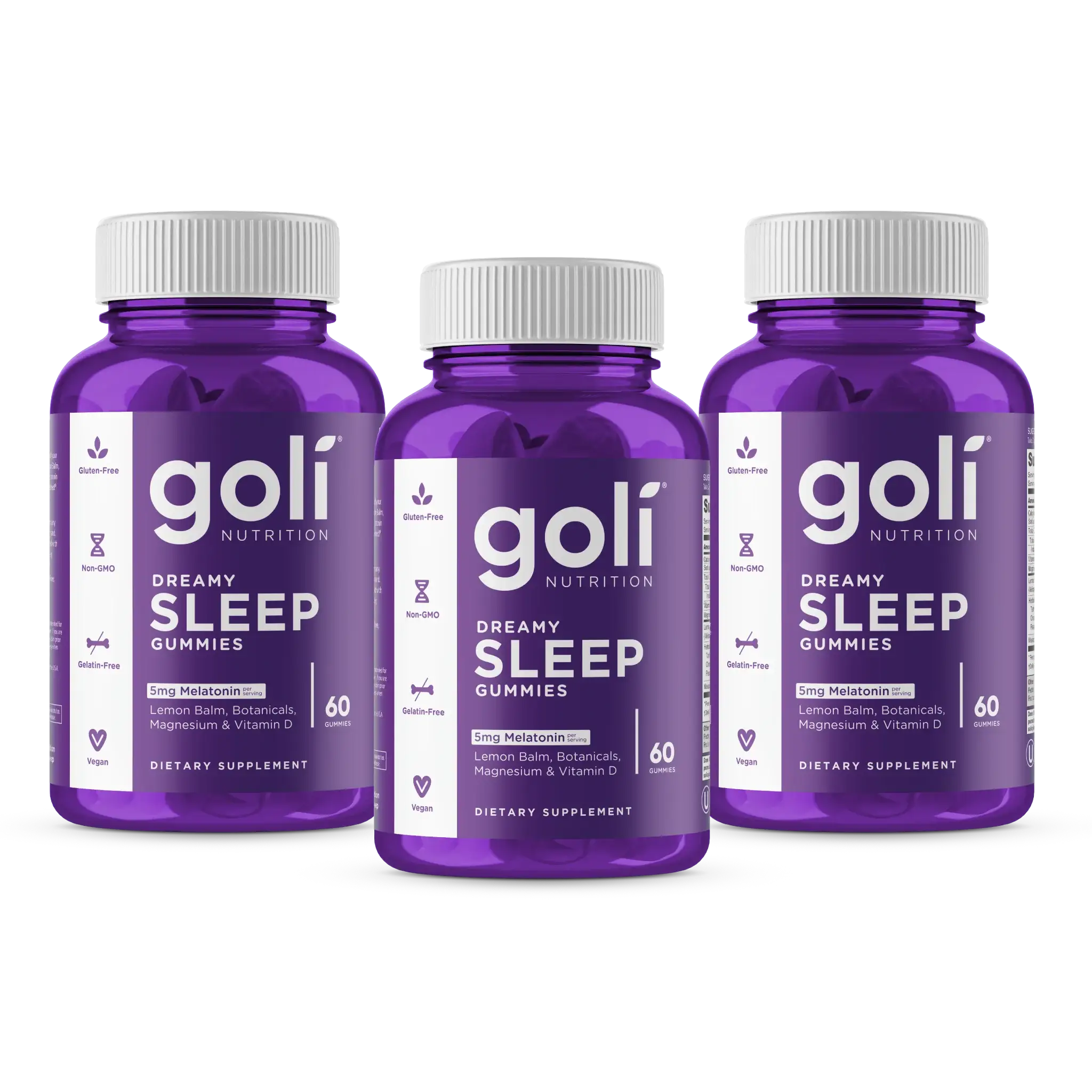 MP 1 Bottle of Extra-Strength Sleep Gummies - 60 Count - Melatonin, Vitamin D, Magnesium, and Lemon Balm Extract - Gelatin-Free, Gluten-Free, Vegan & Non-GMO