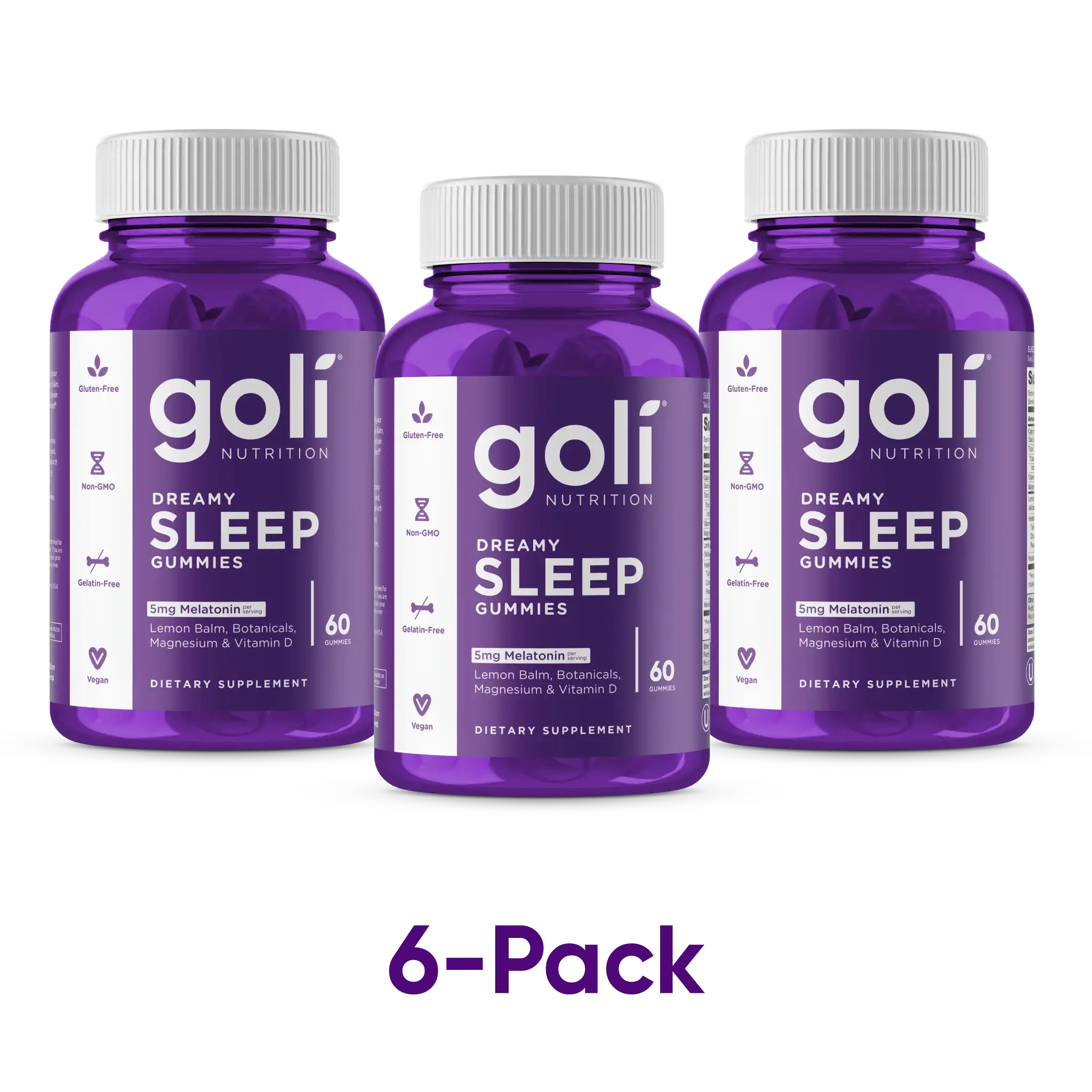 MP 1 Bottle of Extra-Strength Sleep Gummies - 60 Count - Melatonin, Vitamin D, Magnesium, and Lemon Balm Extract - Gelatin-Free, Gluten-Free, Vegan & Non-GMO