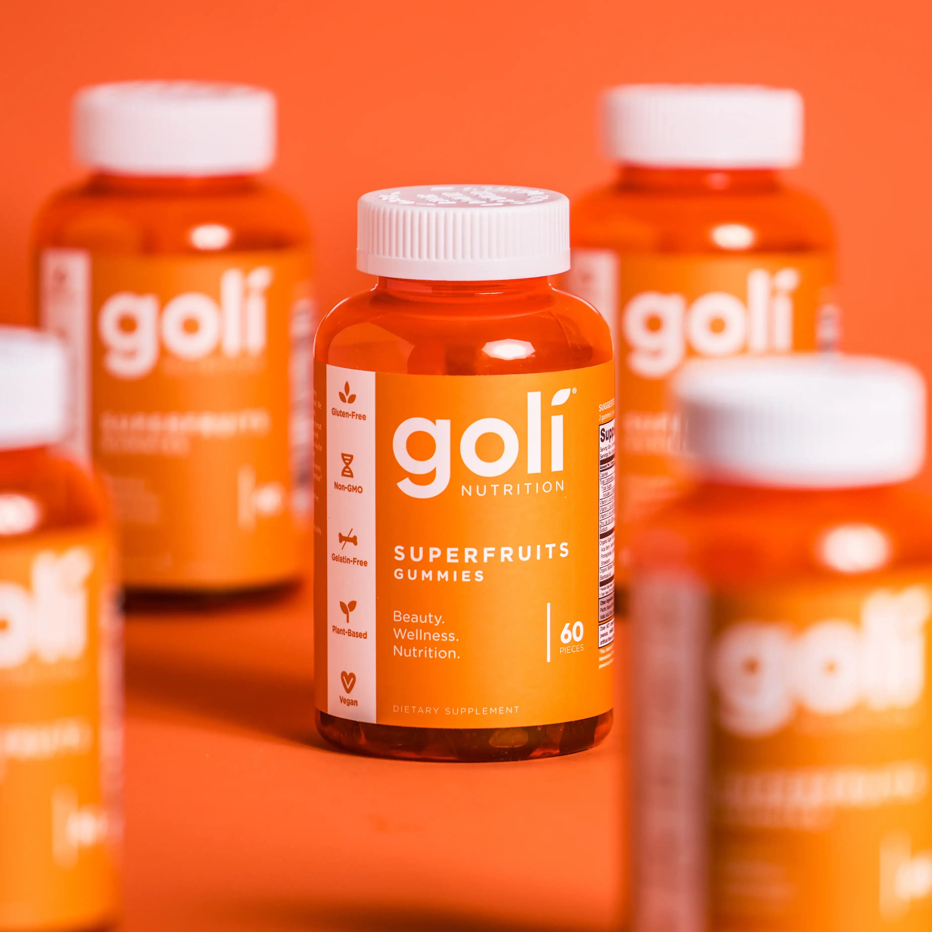 MP 1 Bottle of Goli Nutrition Mixed Fruit Superfruits Gummies, 60 CT