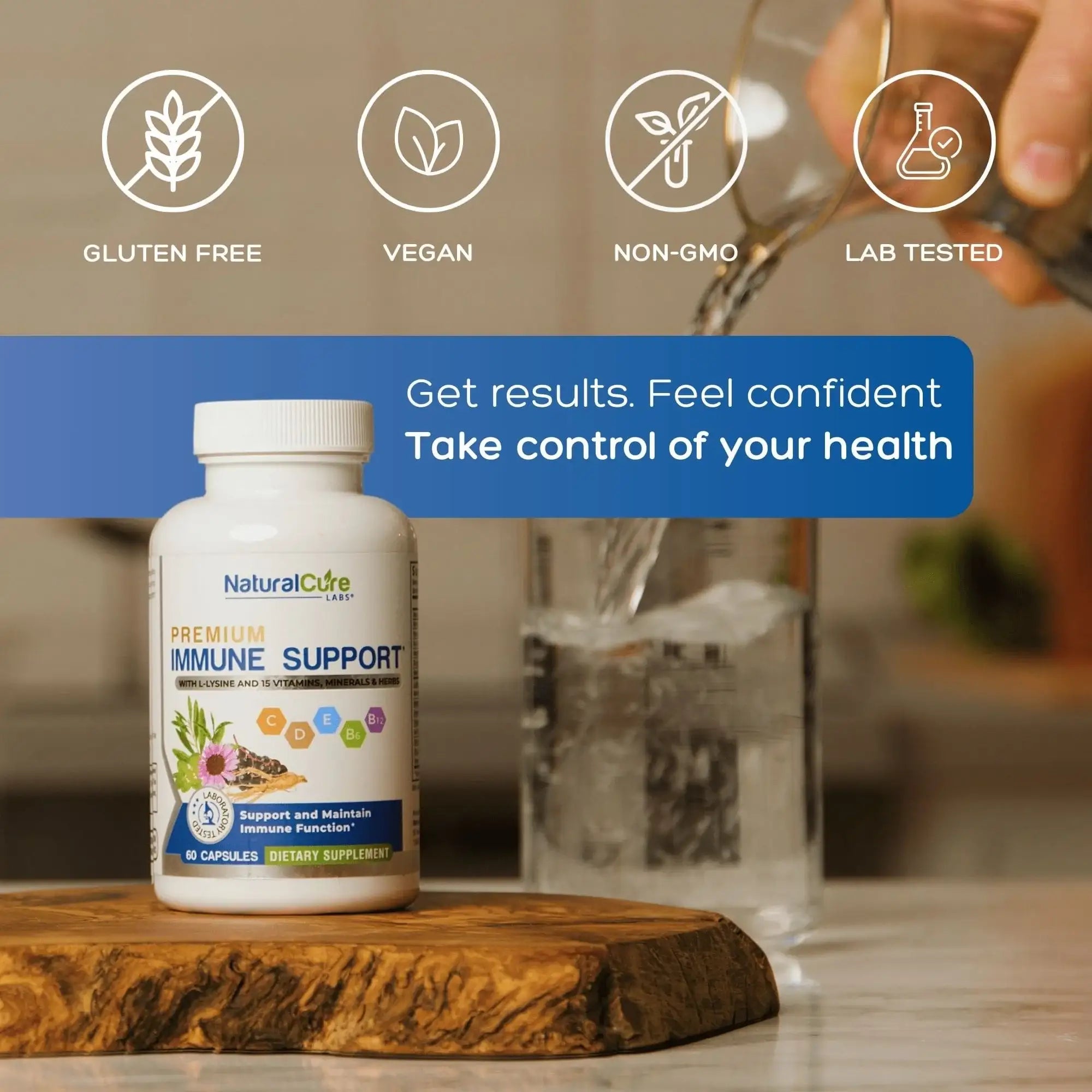 L-Lysine + Monolaurin & Premium Immune Support
