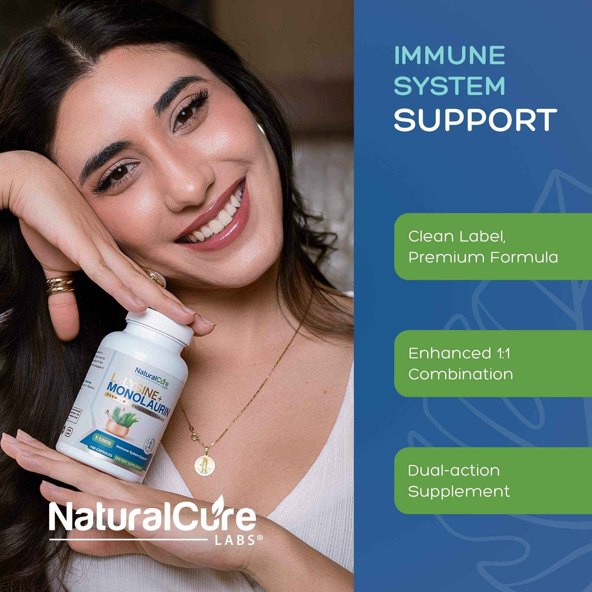 L-Lysine + Monolaurin 600mg & Biofilm Immune Complex