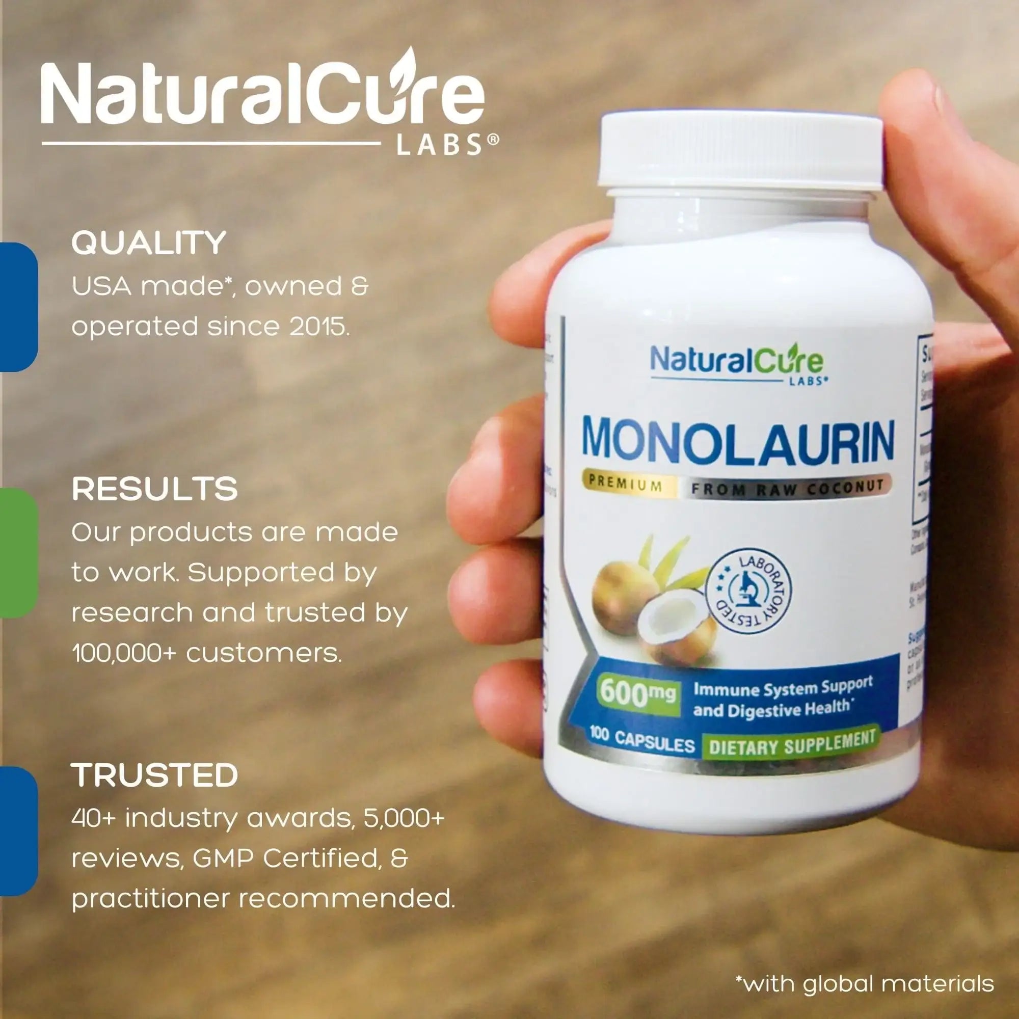 Clean L-Lysine & Premium Monolaurin 600mg