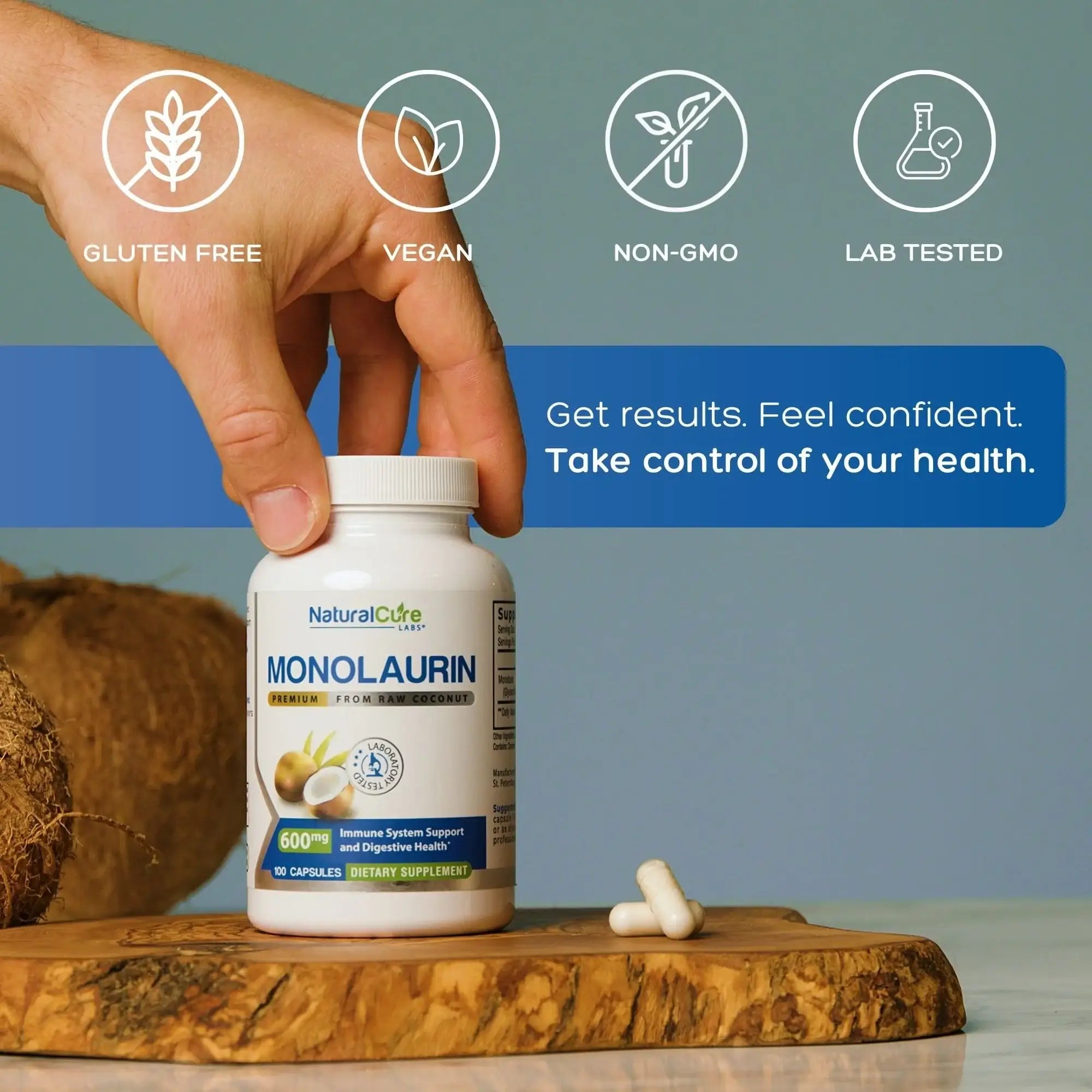 Clean L-Lysine & Premium Monolaurin 600mg