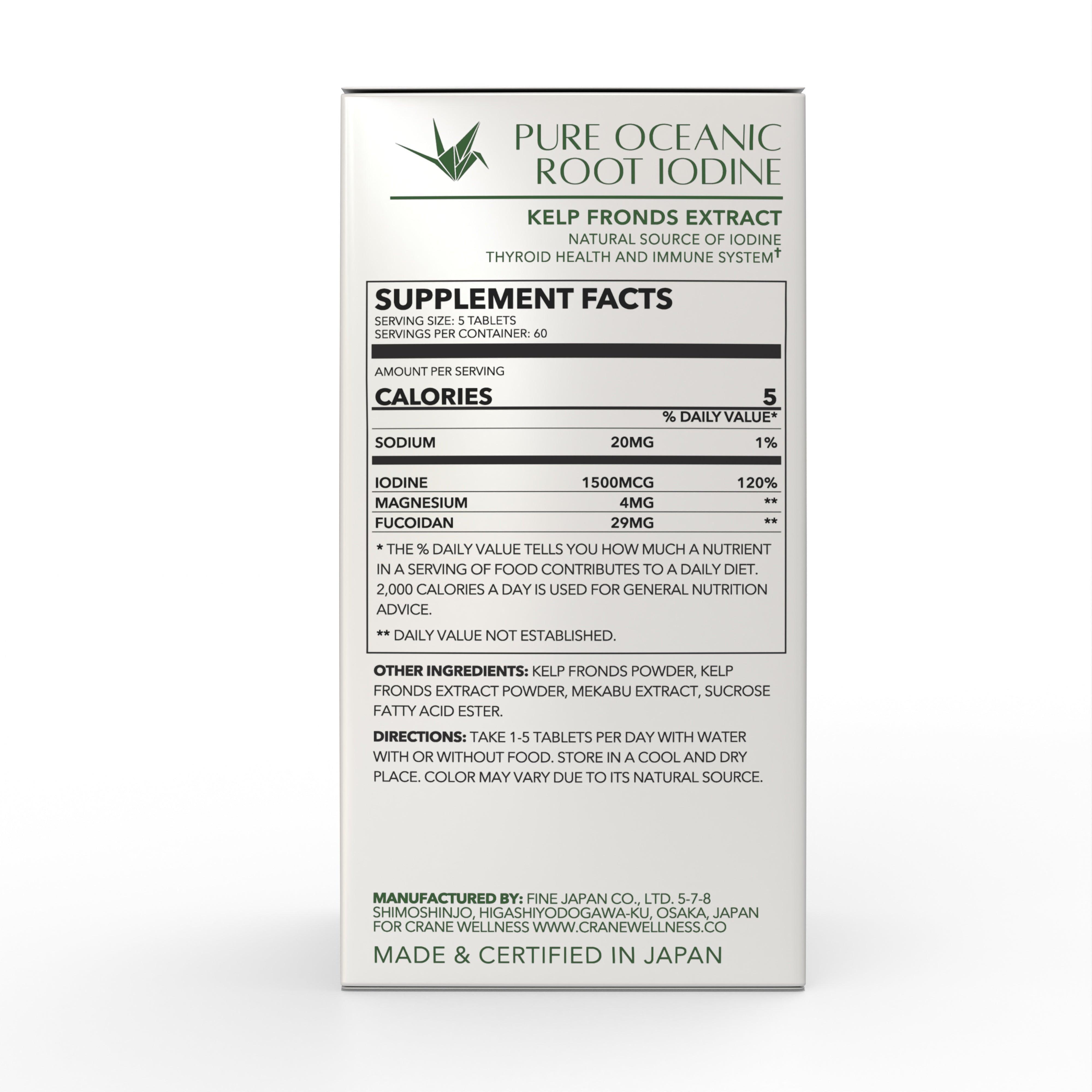 Pure Oceanic Root Iodine Kelp Root Tablets