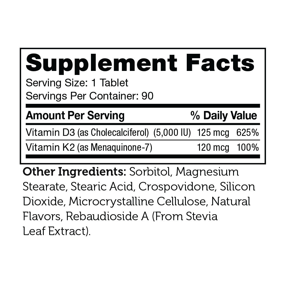 Vitamin D3 & K2 Chewables