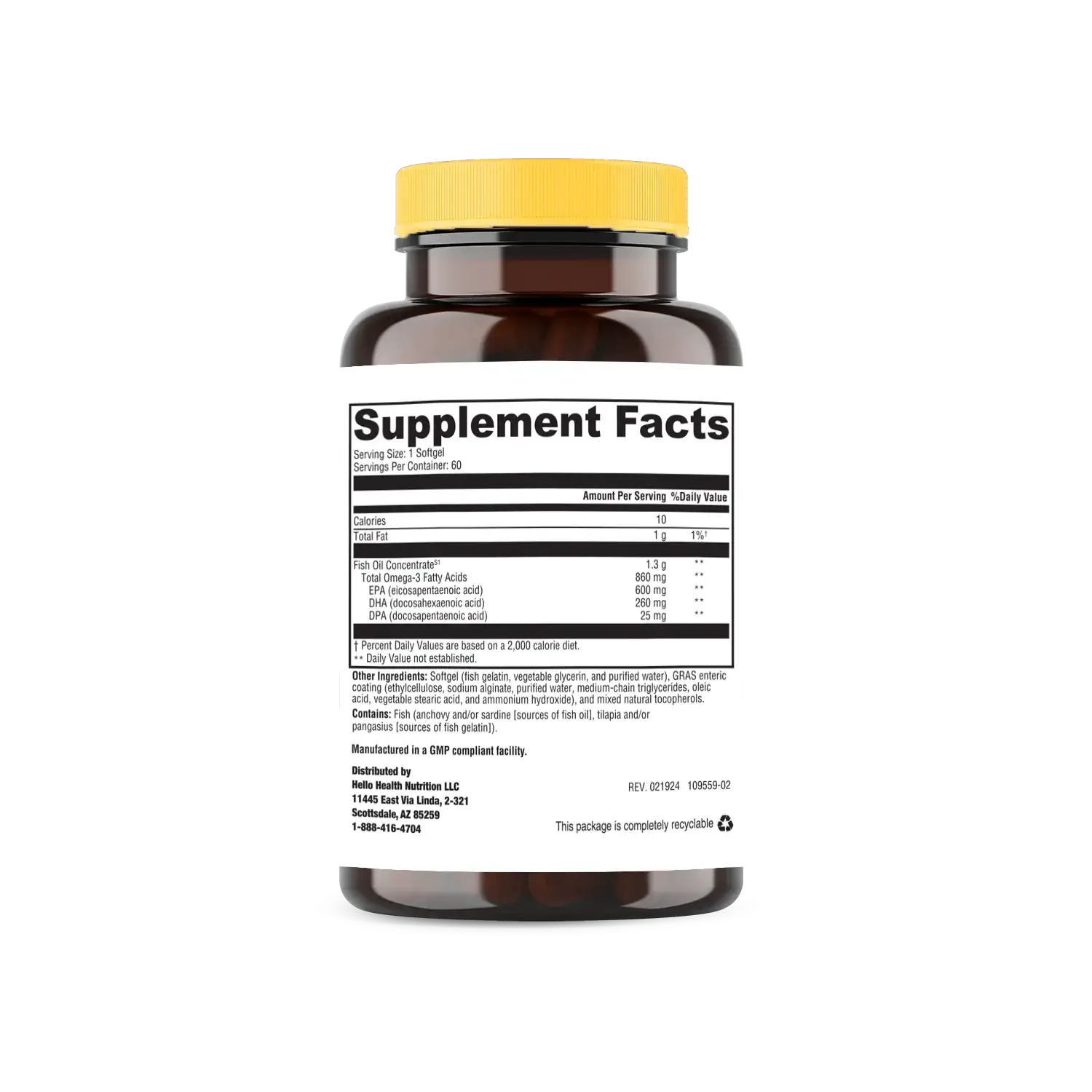 Super Omega-3 EPA/DHA Fish Oil 60 Softgels