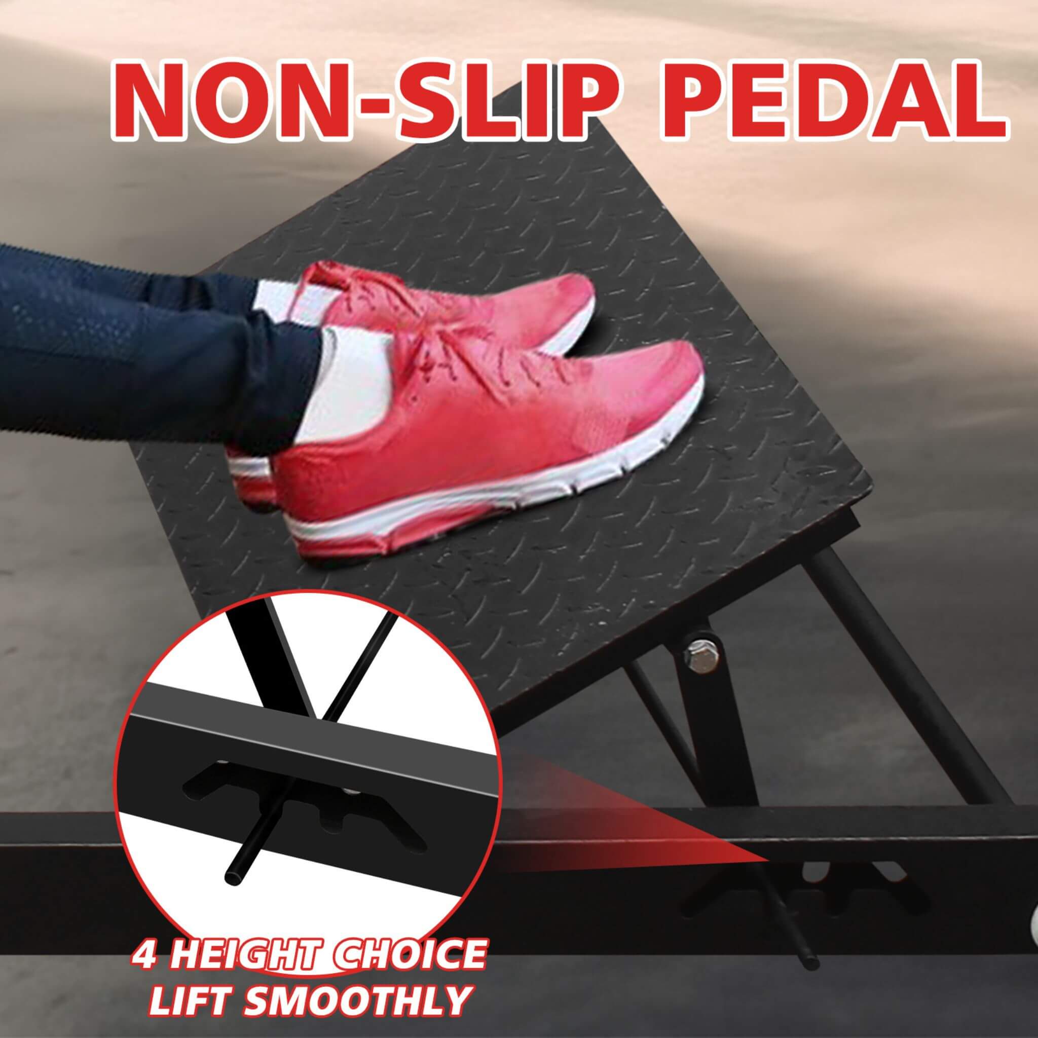 Heavy Duty Hip Thrust Bridge Exercise Machine With Weight Holders (SAK72833)