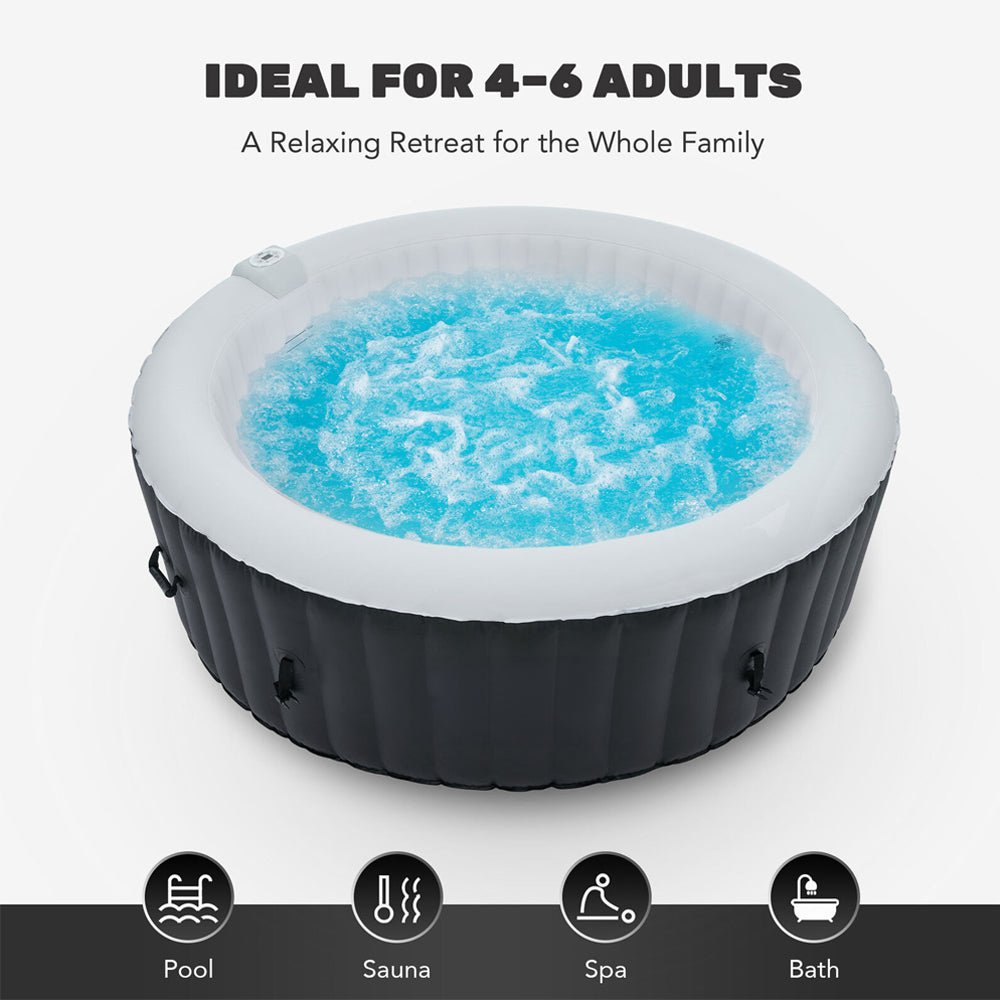 Premium Blow Up 6 Person Sauna Pool Hot Tub With 130 Jets, 7FT (97463510)