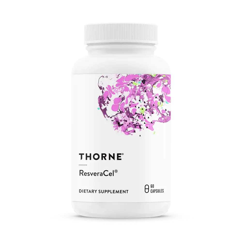 Thorne ResveraCel - Healthy Aging & Metabolism  Support - Resveratrol, Quercetin, NAD+ Precursors - 60 Capsules
