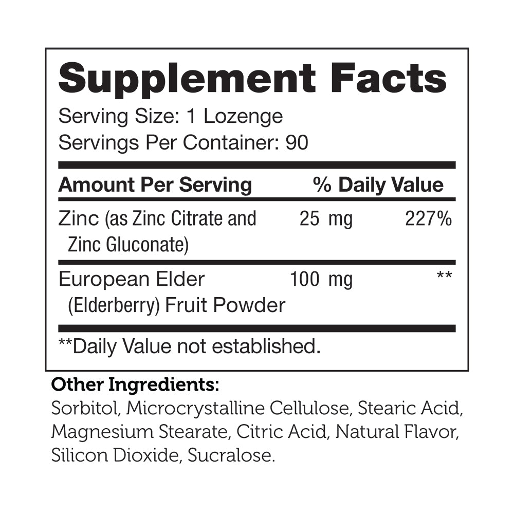 Zinc+Elderberry Lozenges